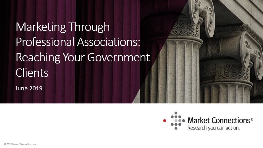 WEBINAR: Marketing Through Professional Associations: Reaching Your Government Clients