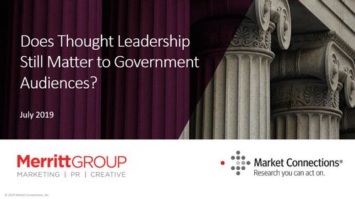 Does Thought Leadership Still Matter to Government Audiences?